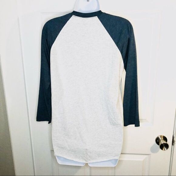 Modcloth Raglan Tee Dessert Cacti Print Grey Blue XS - Picture 9 of 11